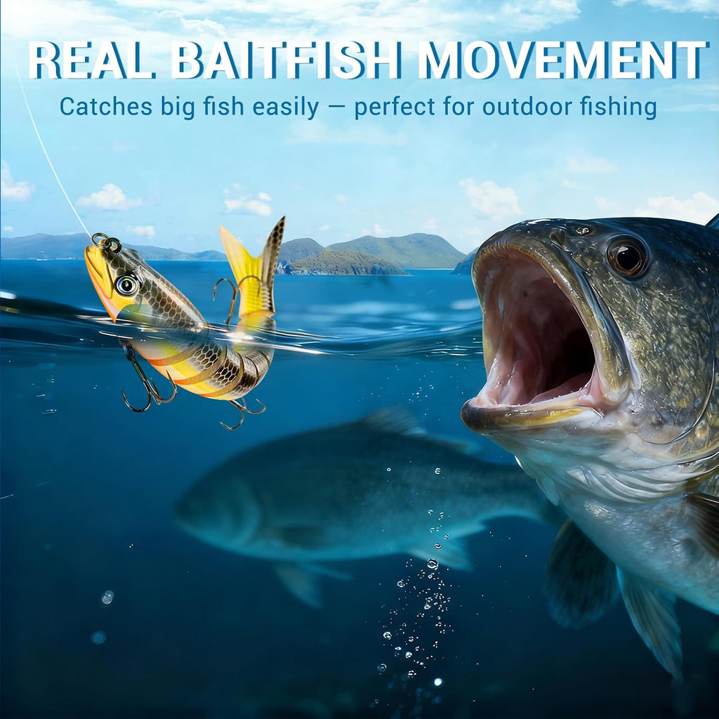 Keenjorika Fishing Lures Multi Jointed Fish Fishing Kits - back view