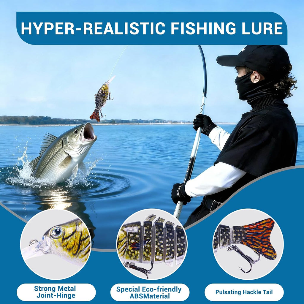 Keenjorika Fishing Lures Multi Jointed Fish Fishing Kits - in use at home