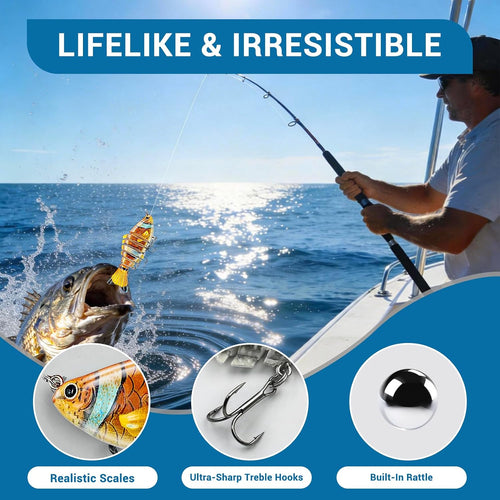 Keenjorika Fishing Lures Multi Jointed Fish Fishing Kits - side angle