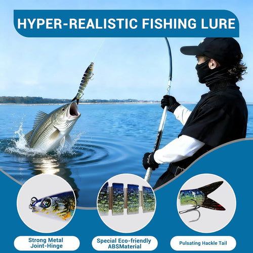 Keenjorika Fishing Lures Multi Jointed Fish Fishing Kits - side angle