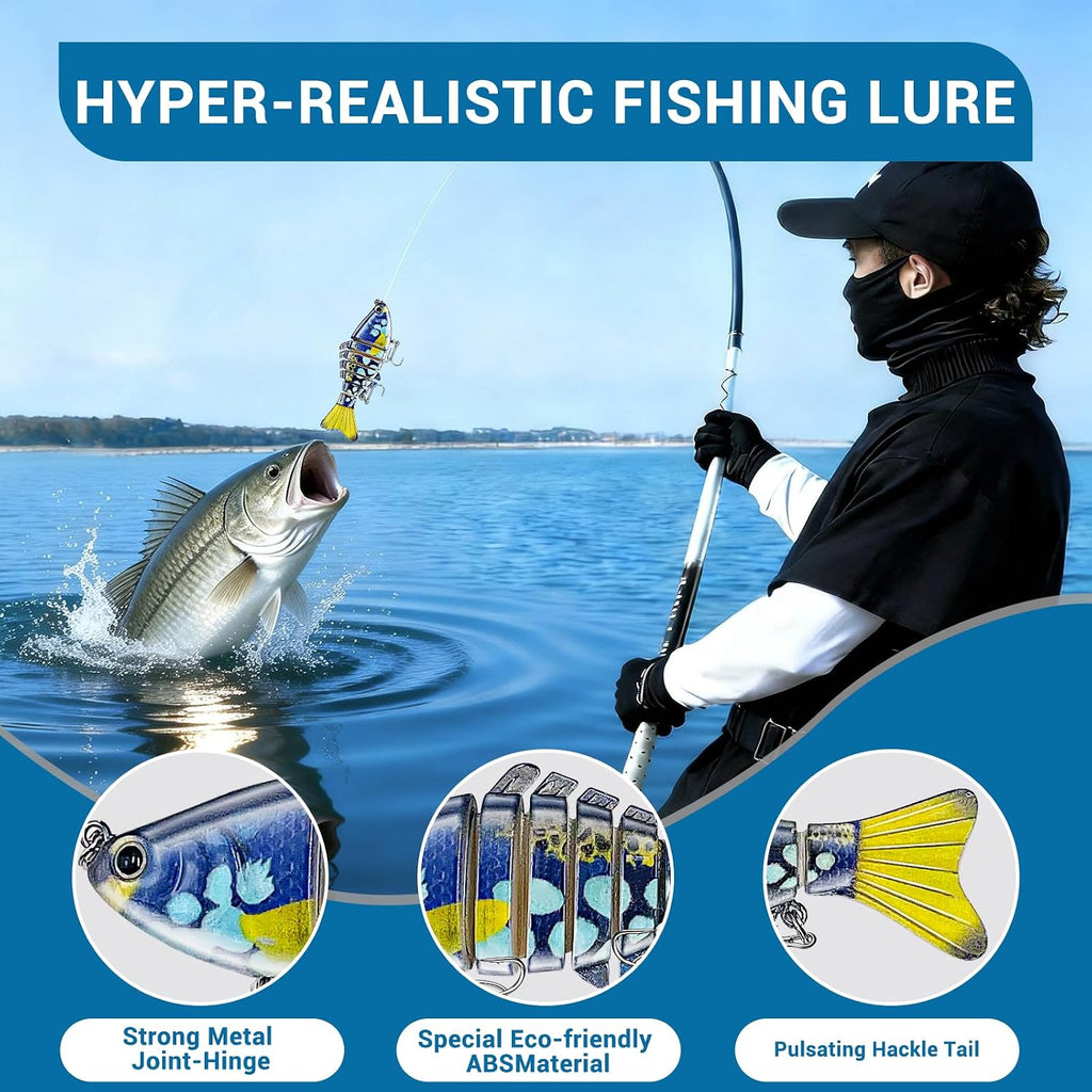 Keenjorika Fishing Lures Multi Jointed Fish Fishing Kits - in use at home